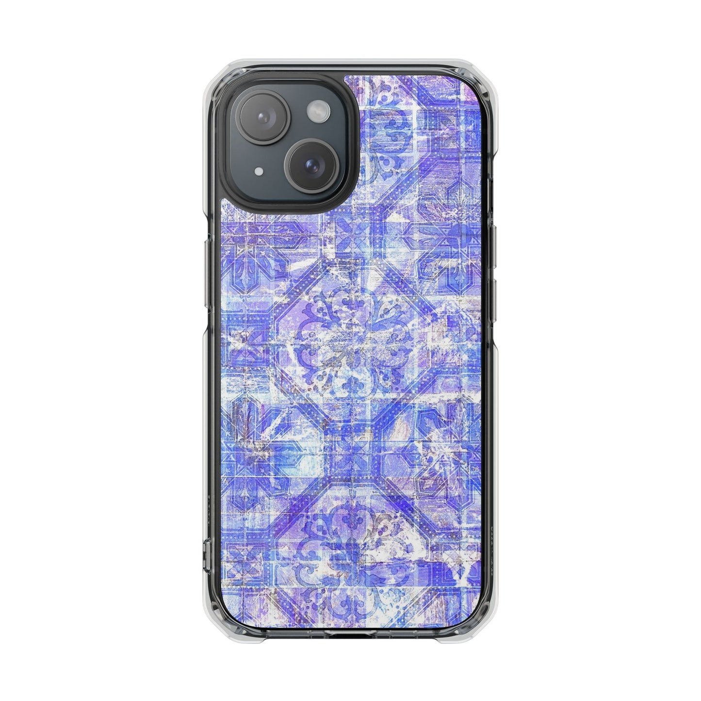 Magnetic BlueVintage Clear Impact Case