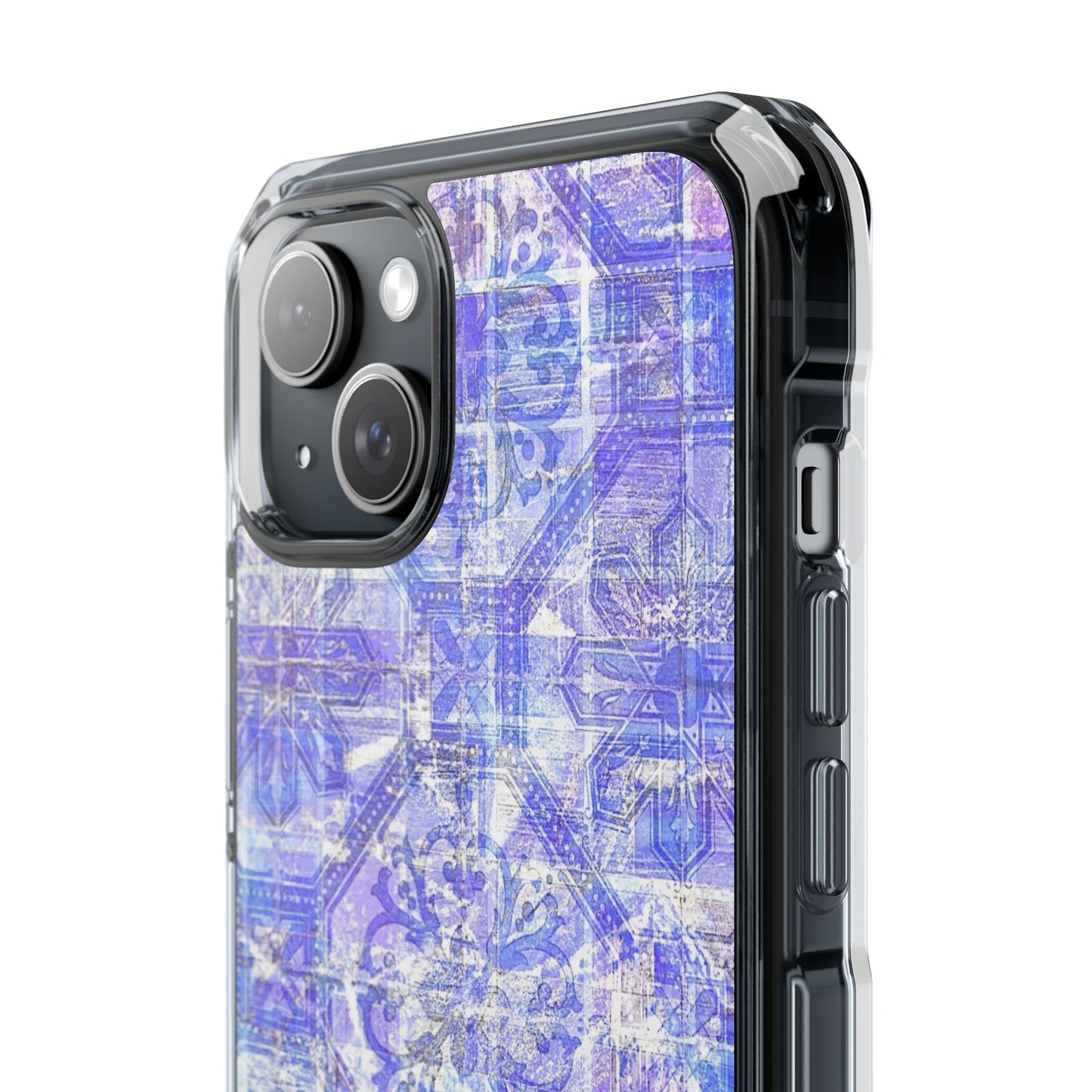 Magnetic BlueVintage Clear Impact Case