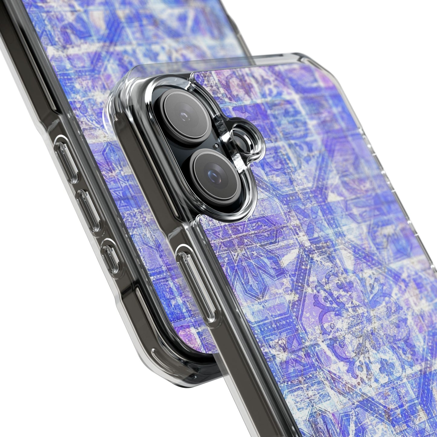 Magnetic BlueVintage Clear Impact Case