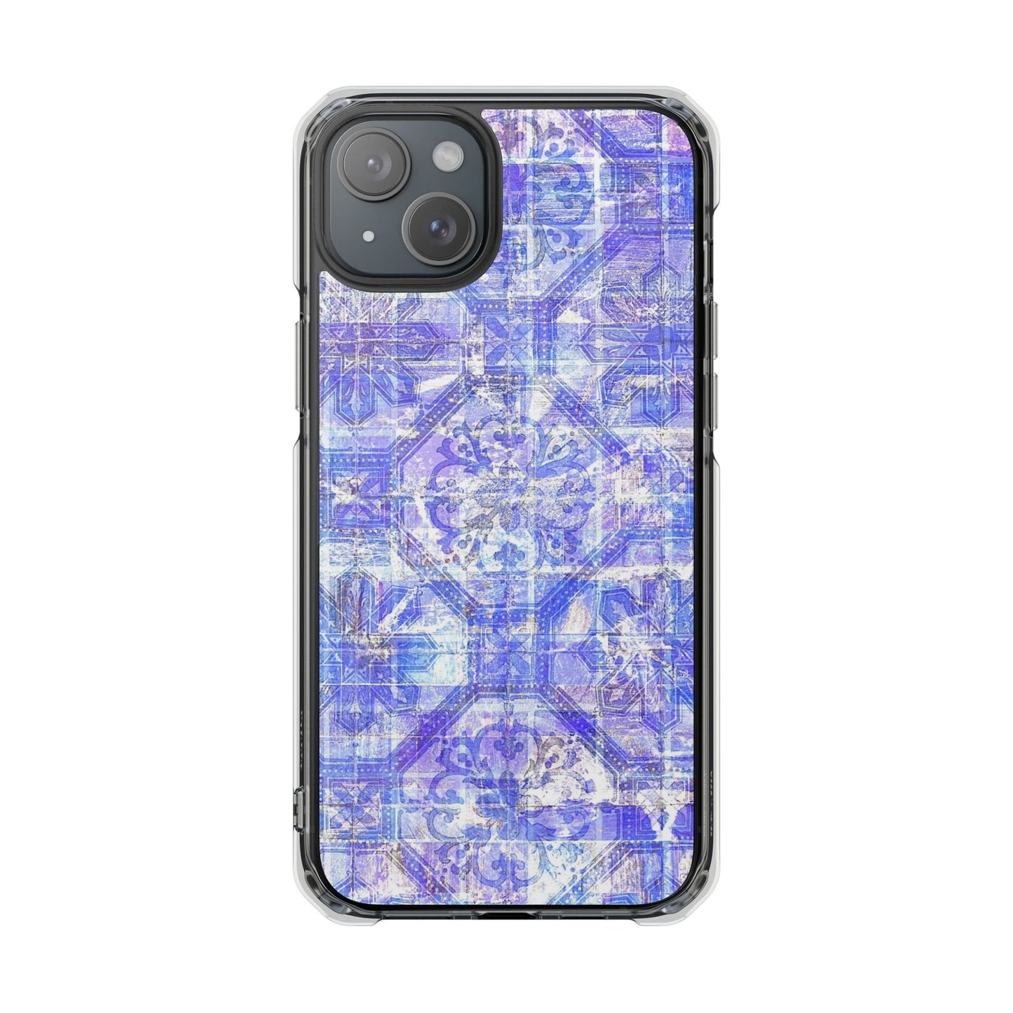 Magnetic BlueVintage Clear Impact Case
