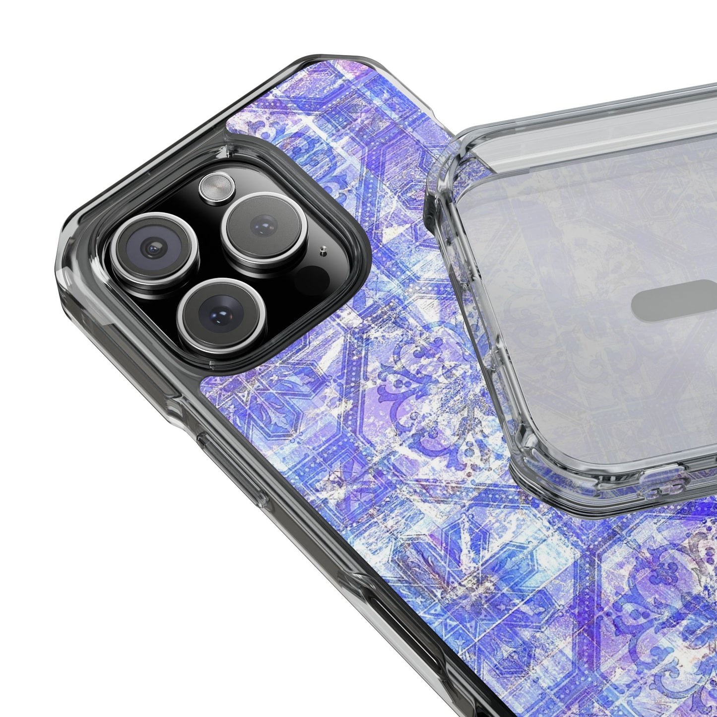 Magnetic BlueVintage Clear Impact Case