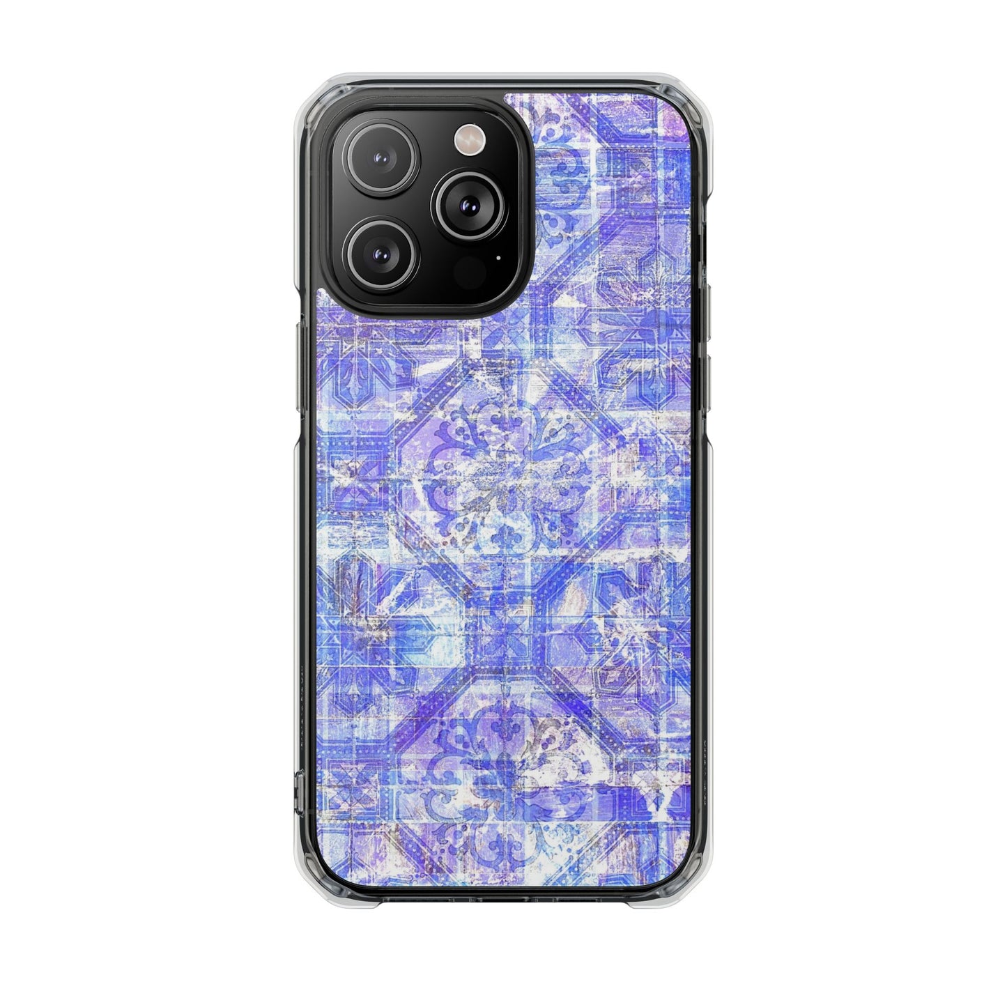 Magnetic BlueVintage Clear Impact Case