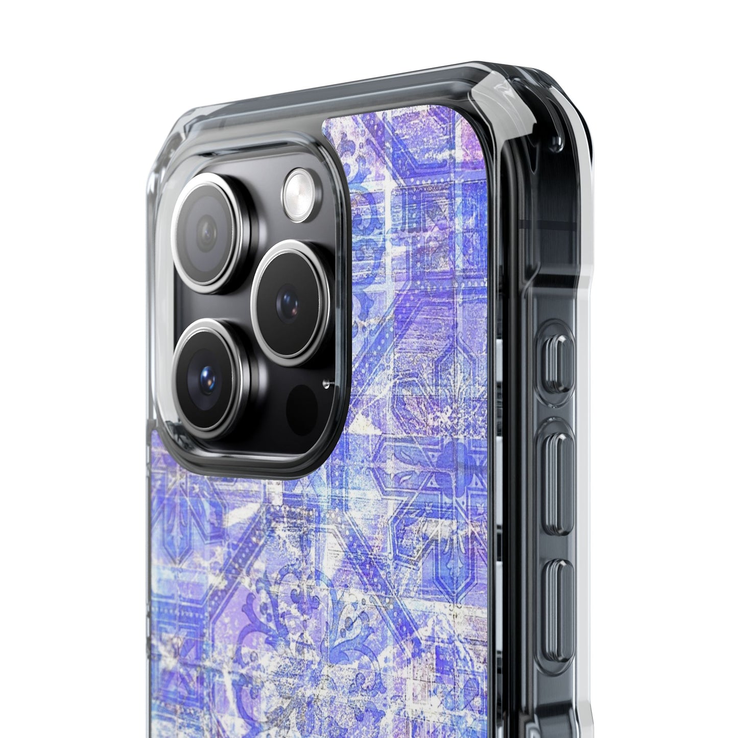 Magnetic BlueVintage Clear Impact Case