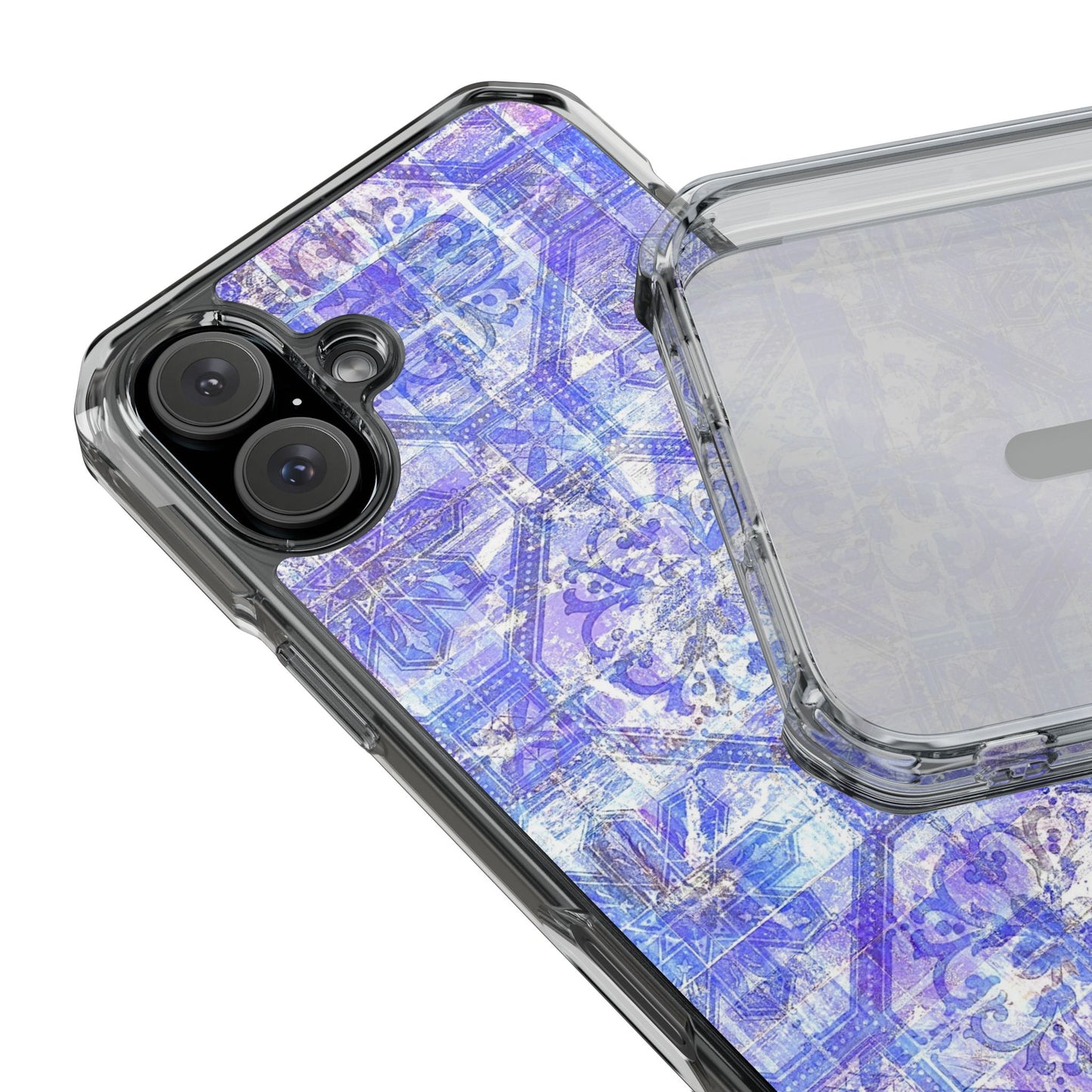 Magnetic BlueVintage Clear Impact Case