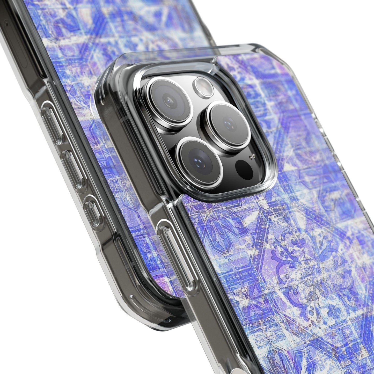Magnetic BlueVintage Clear Impact Case