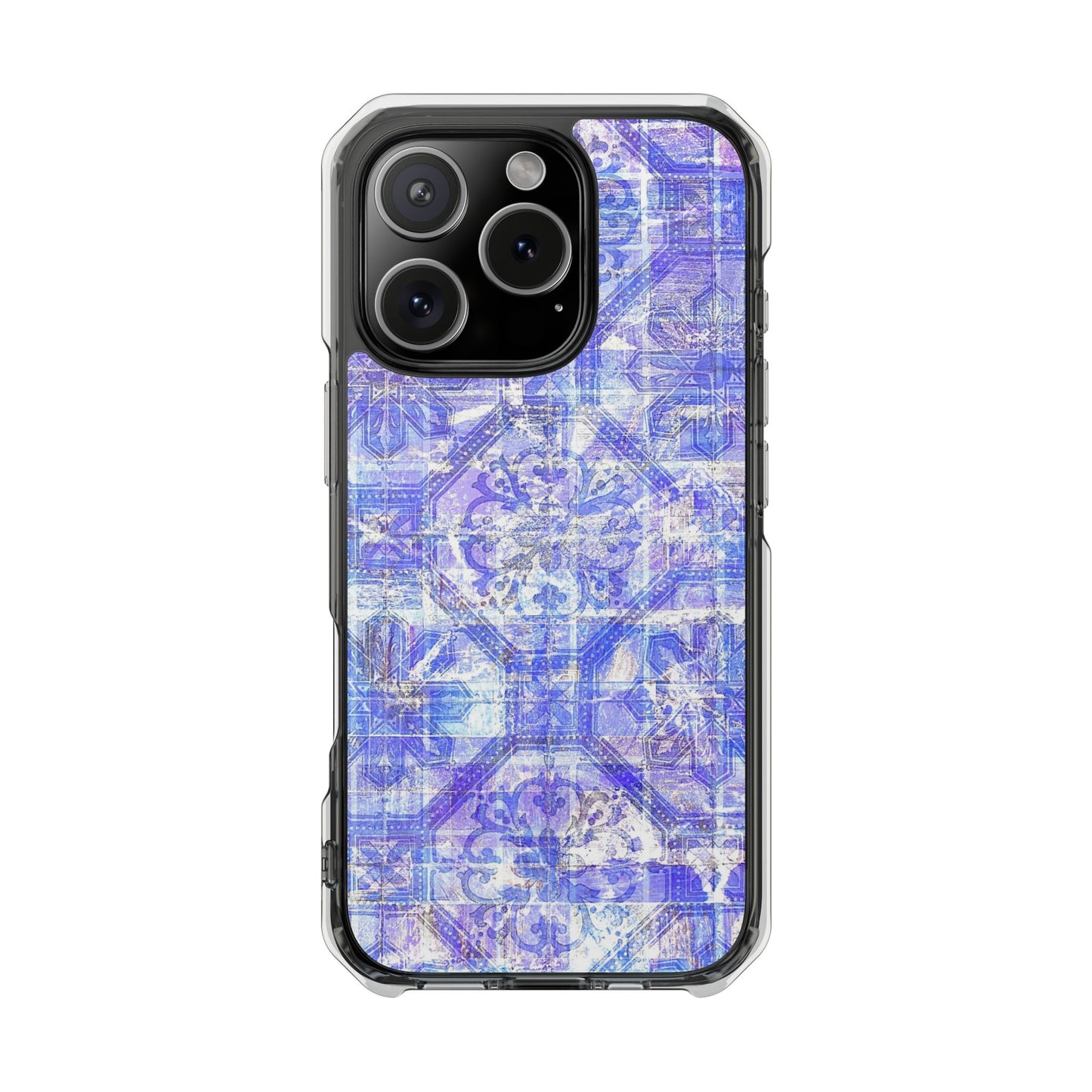 Magnetic BlueVintage Clear Impact Case