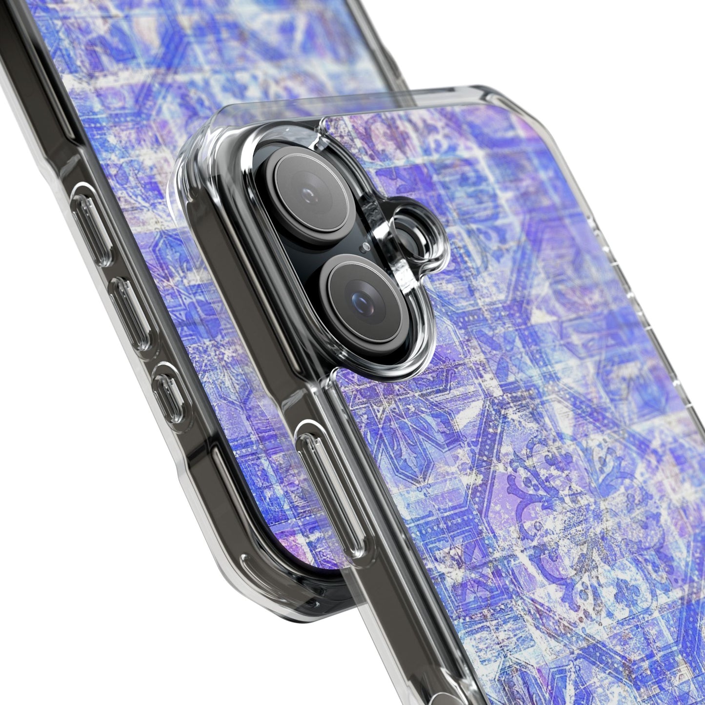 Magnetic BlueVintage Clear Impact Case