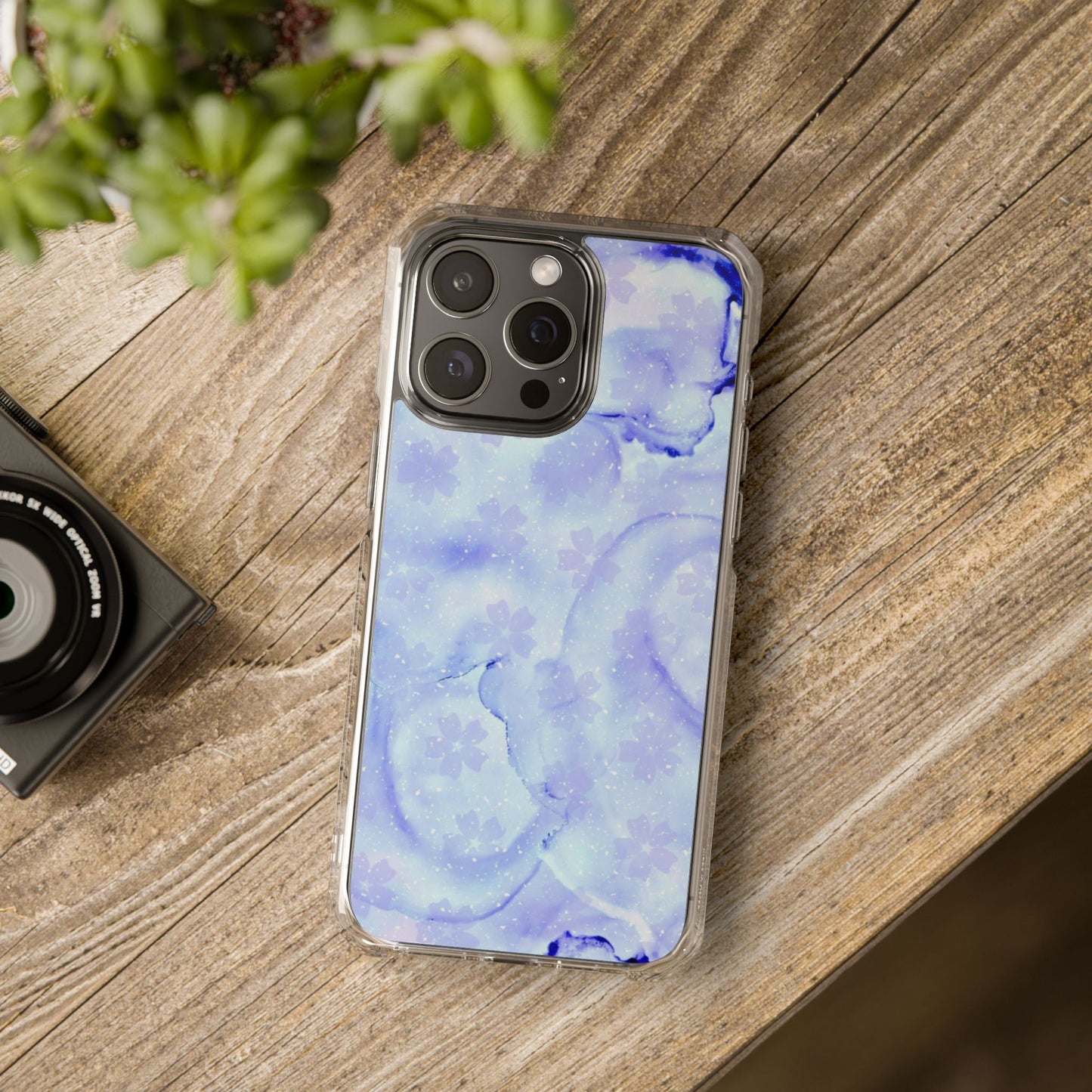 Lavendel Artsy Petal Bloom Magnetic Clear Impact Case