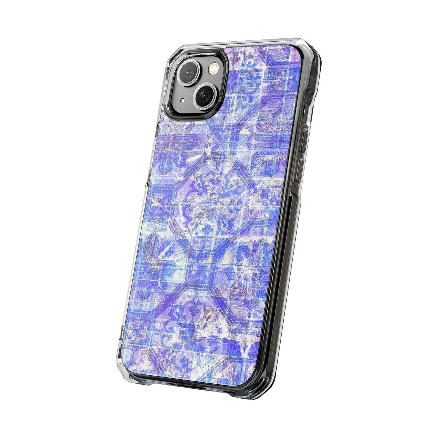 Magnetic BlueVintage Clear Impact Case