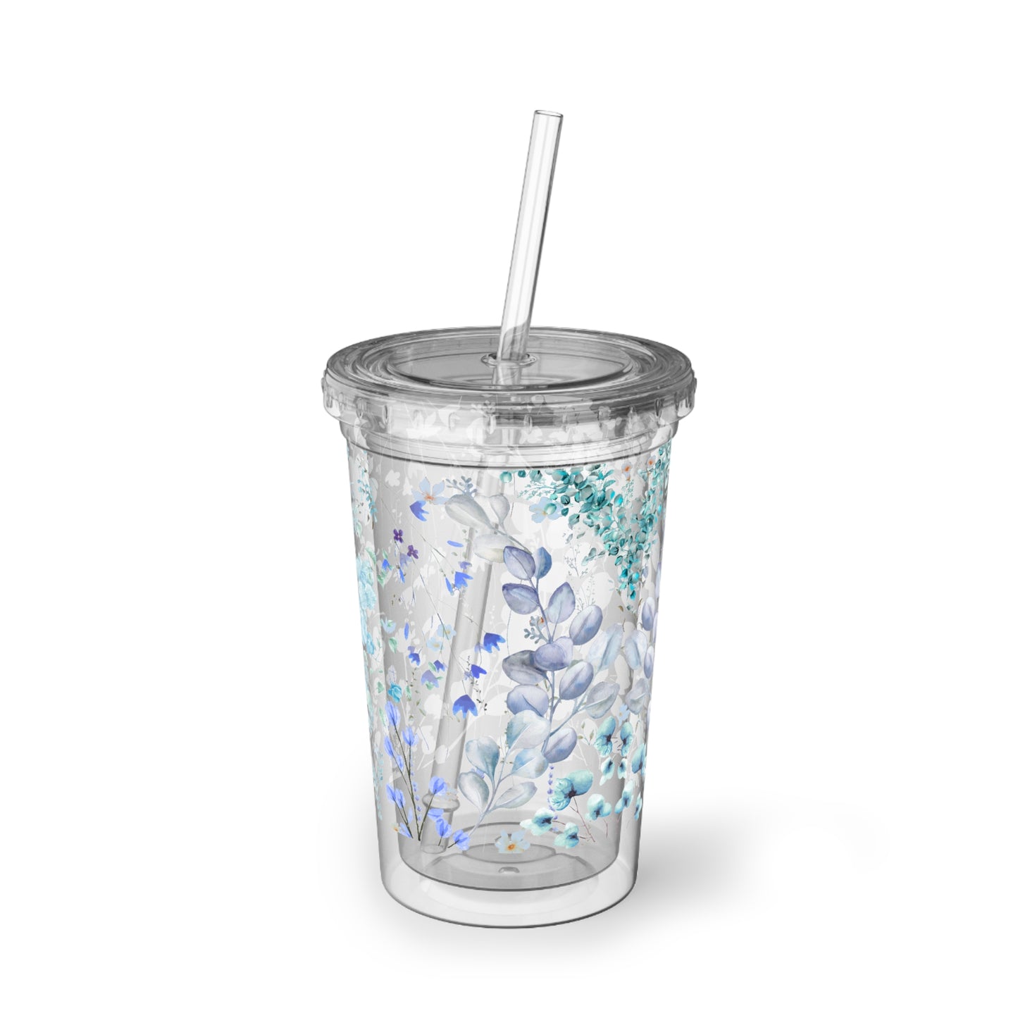 Blue BeautyFloral Suave Acrylic to Go Cup