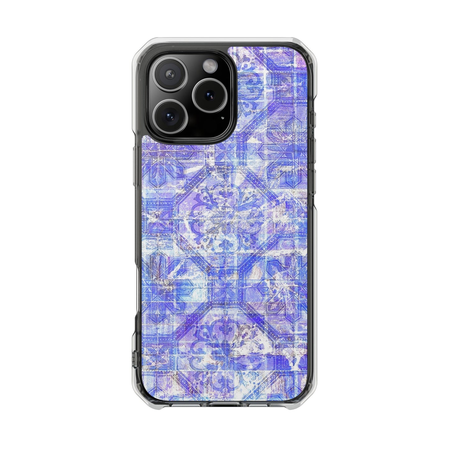 Magnetic BlueVintage Clear Impact Case