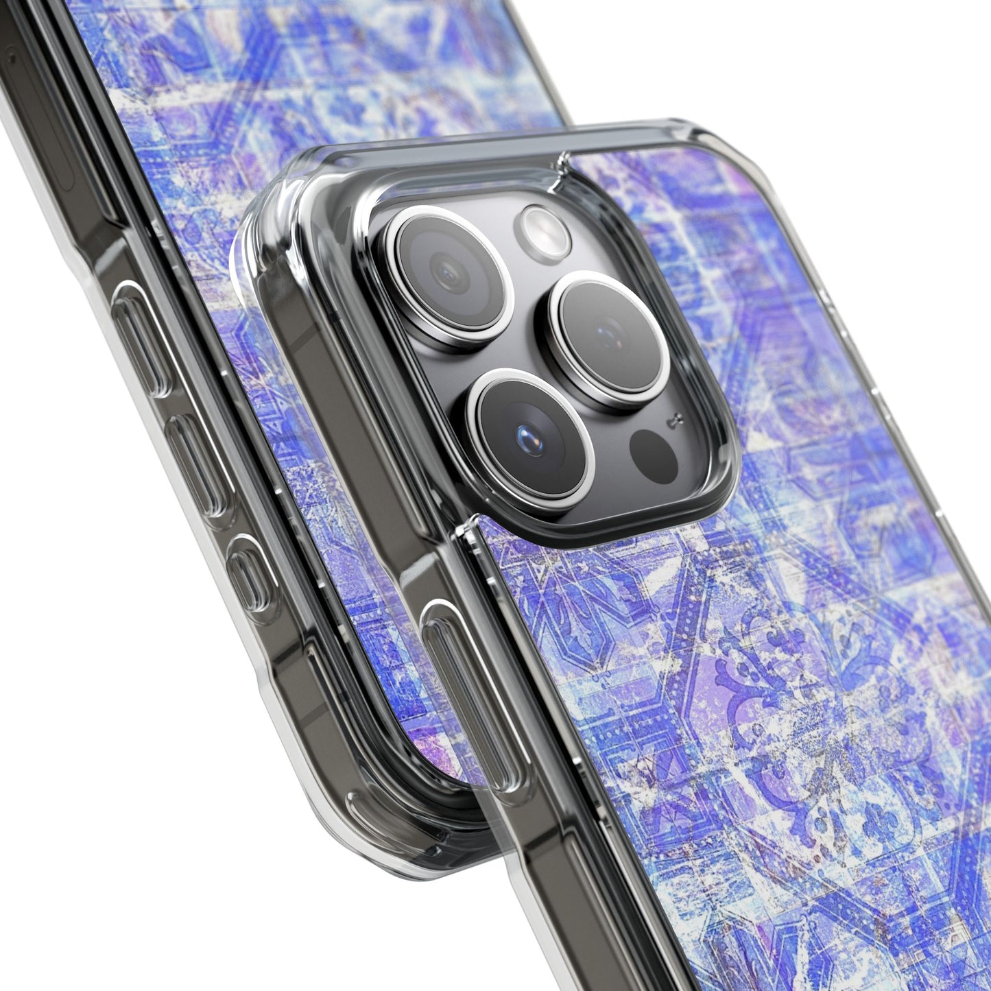 Magnetic BlueVintage Clear Impact Case
