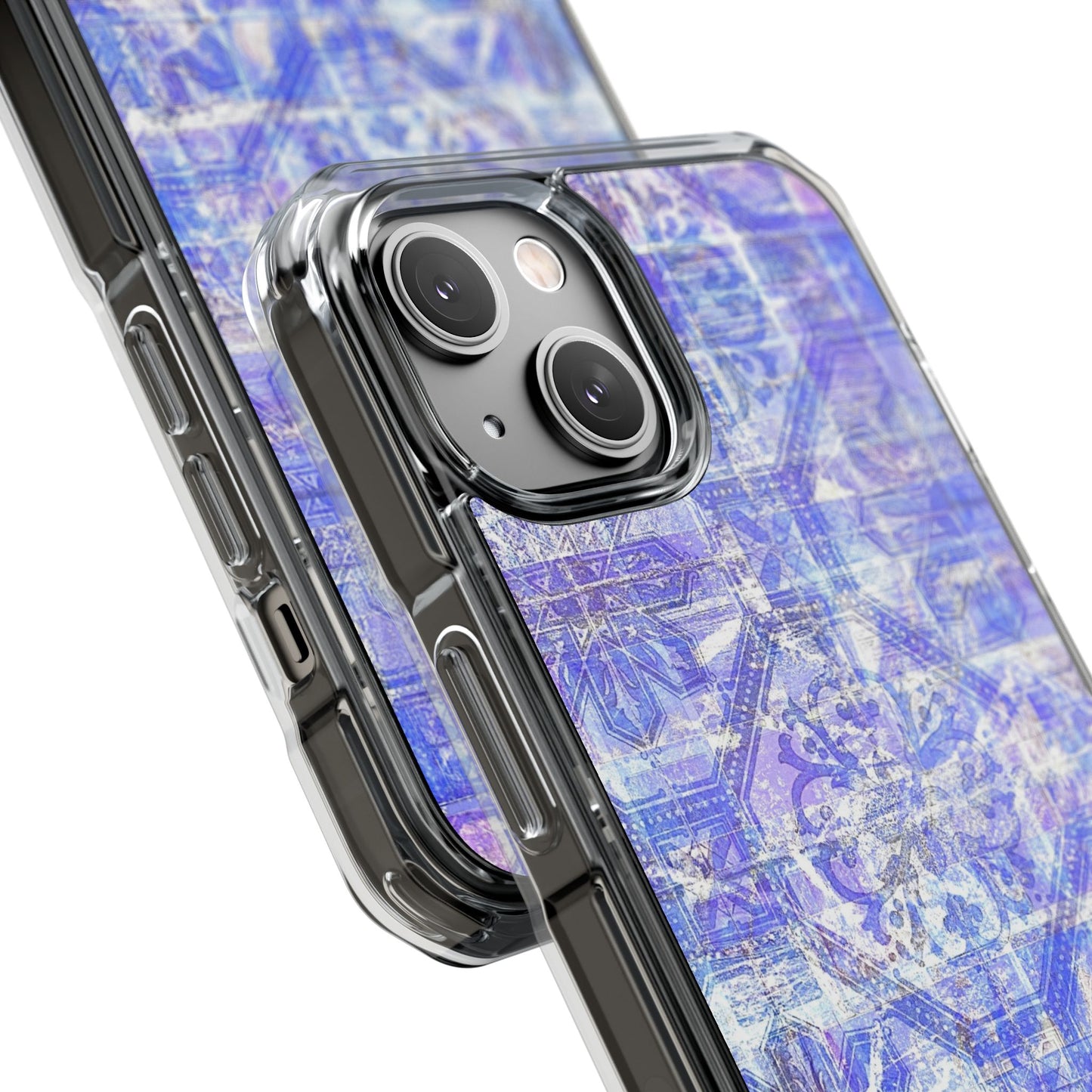 Magnetic BlueVintage Clear Impact Case