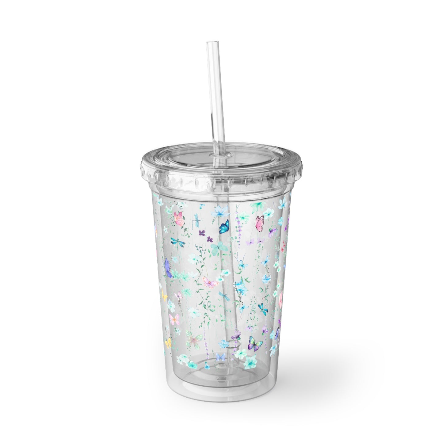 Beauty Floral Butterfly Suave Acrylic to Go Cup