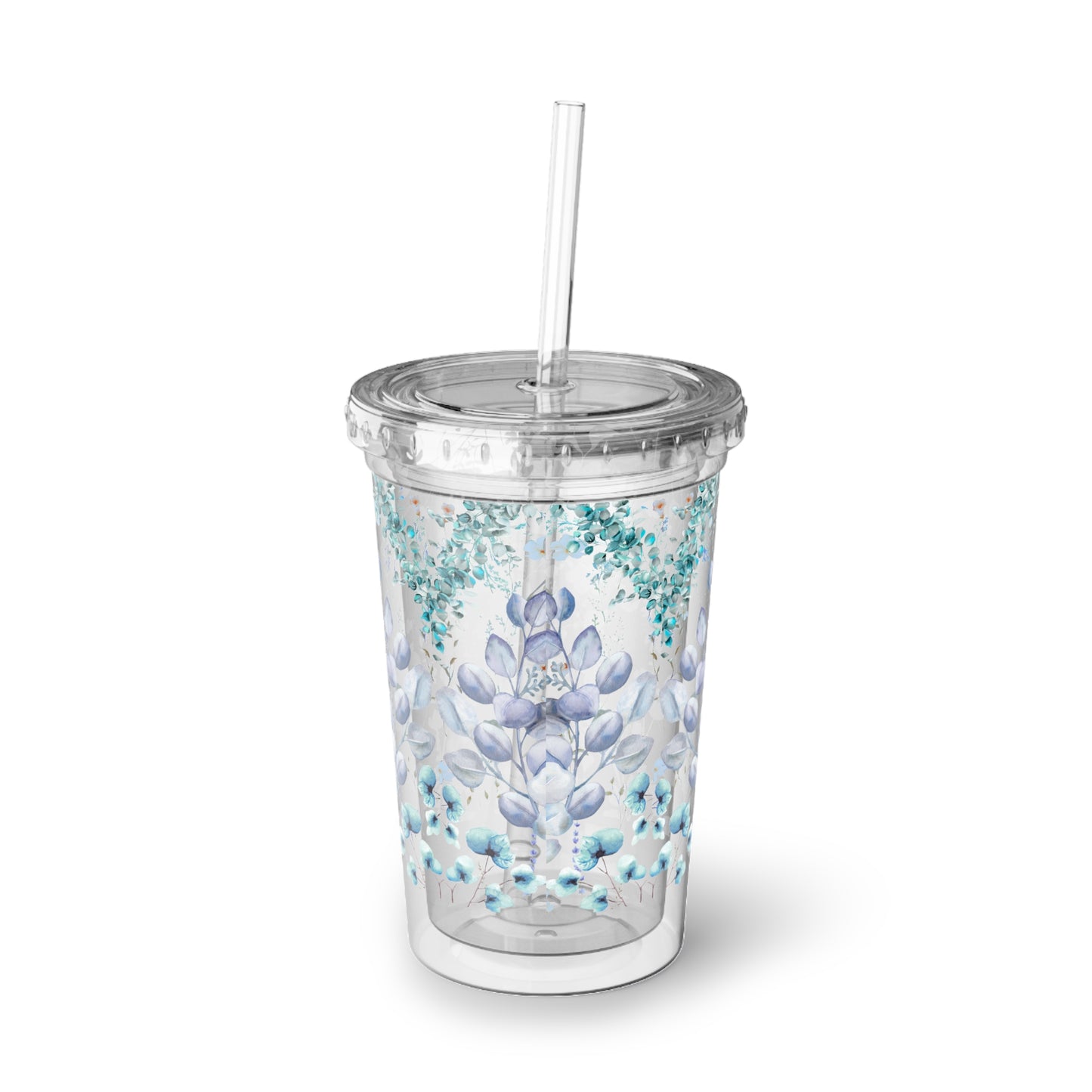 Blue BeautyFloral Suave Acrylic to Go Cup