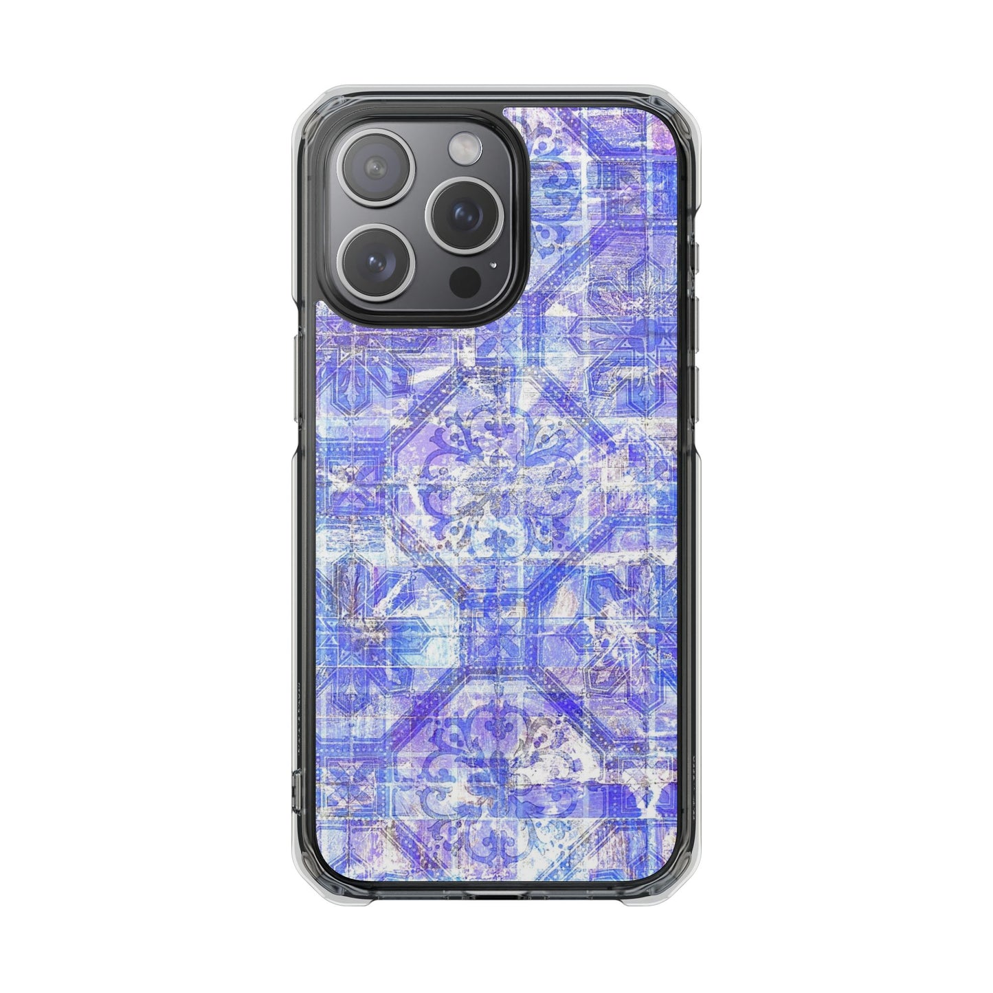 Magnetic BlueVintage Clear Impact Case
