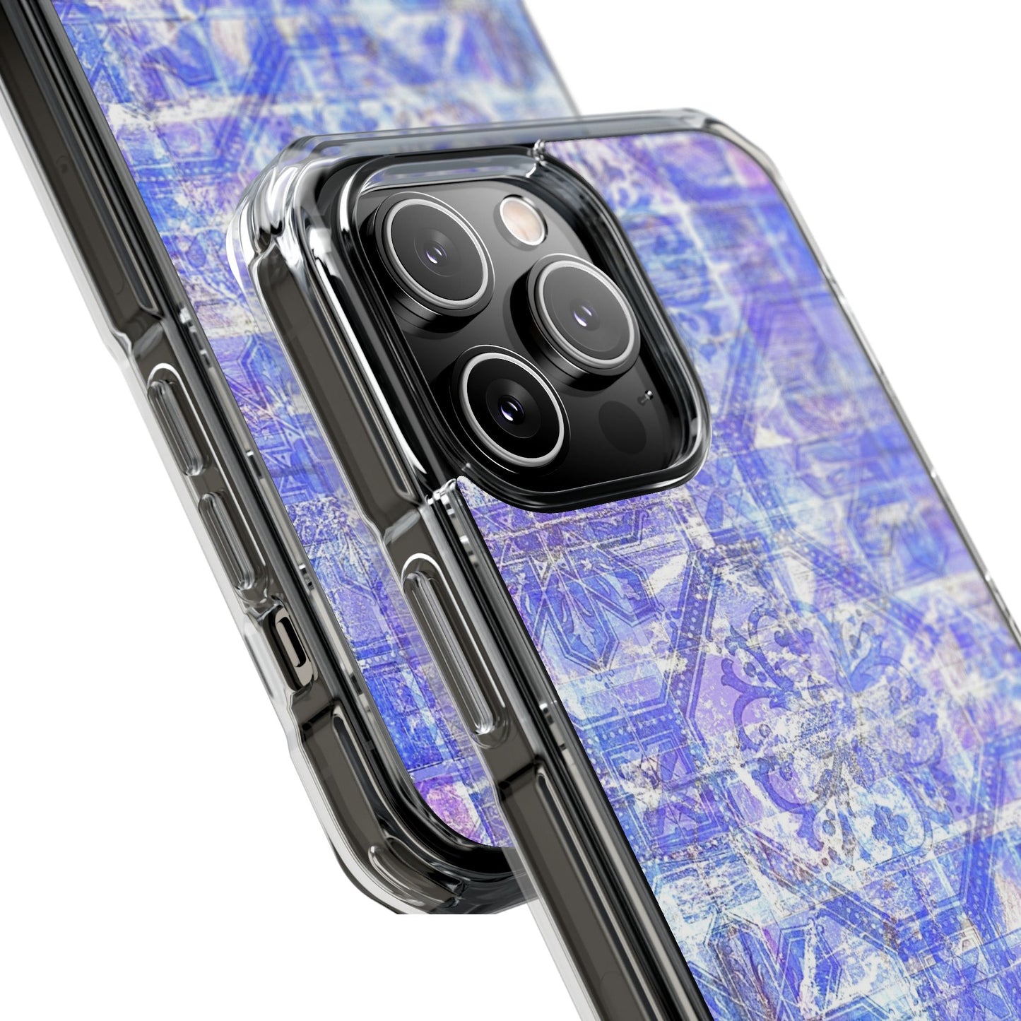 Magnetic BlueVintage Clear Impact Case