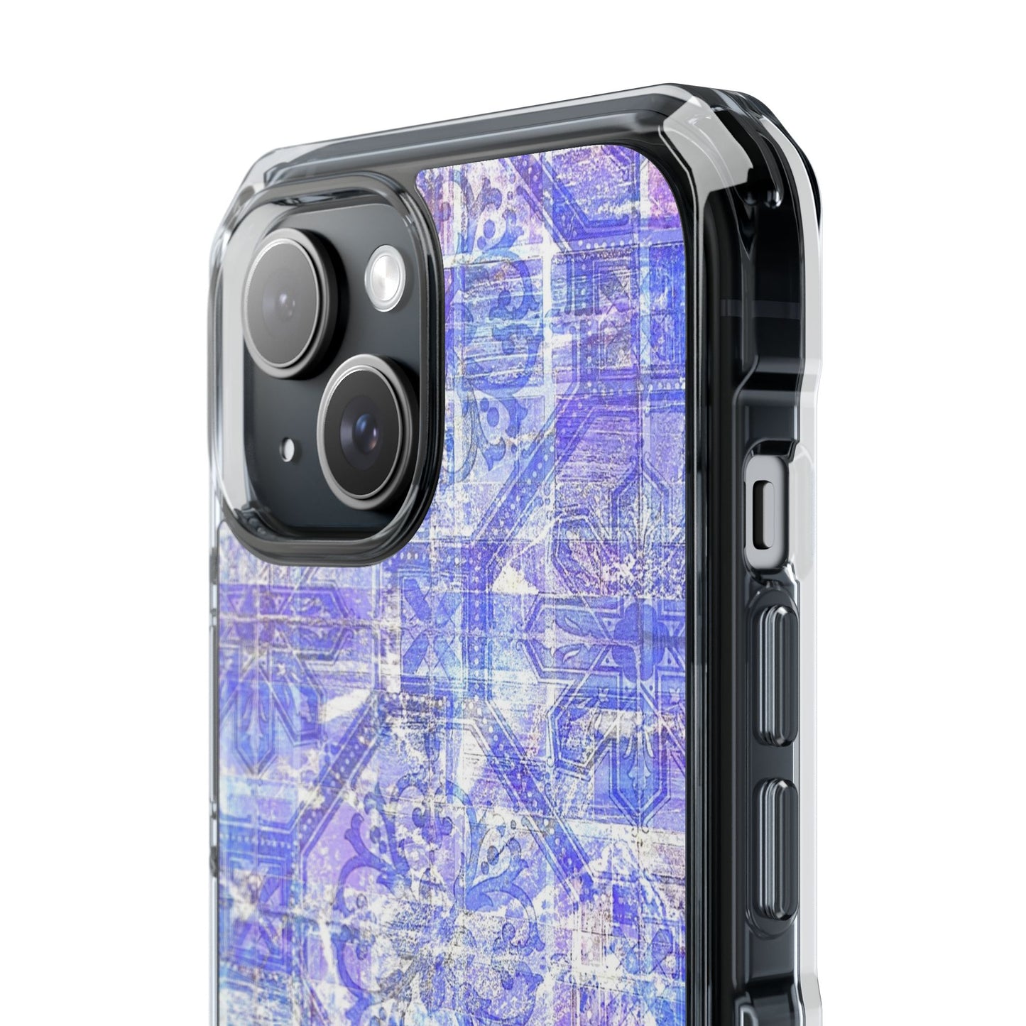 Magnetic BlueVintage Clear Impact Case