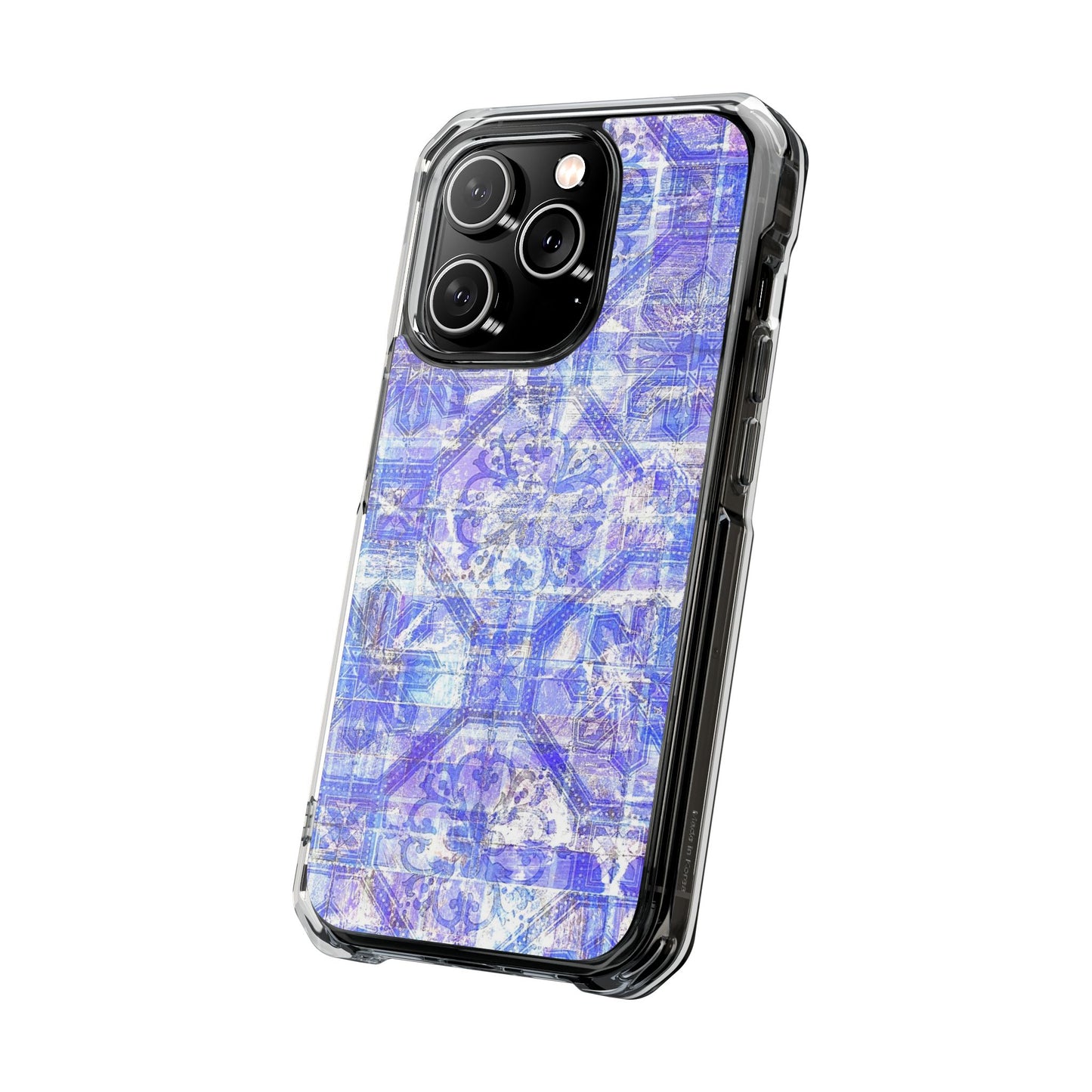 Magnetic BlueVintage Clear Impact Case