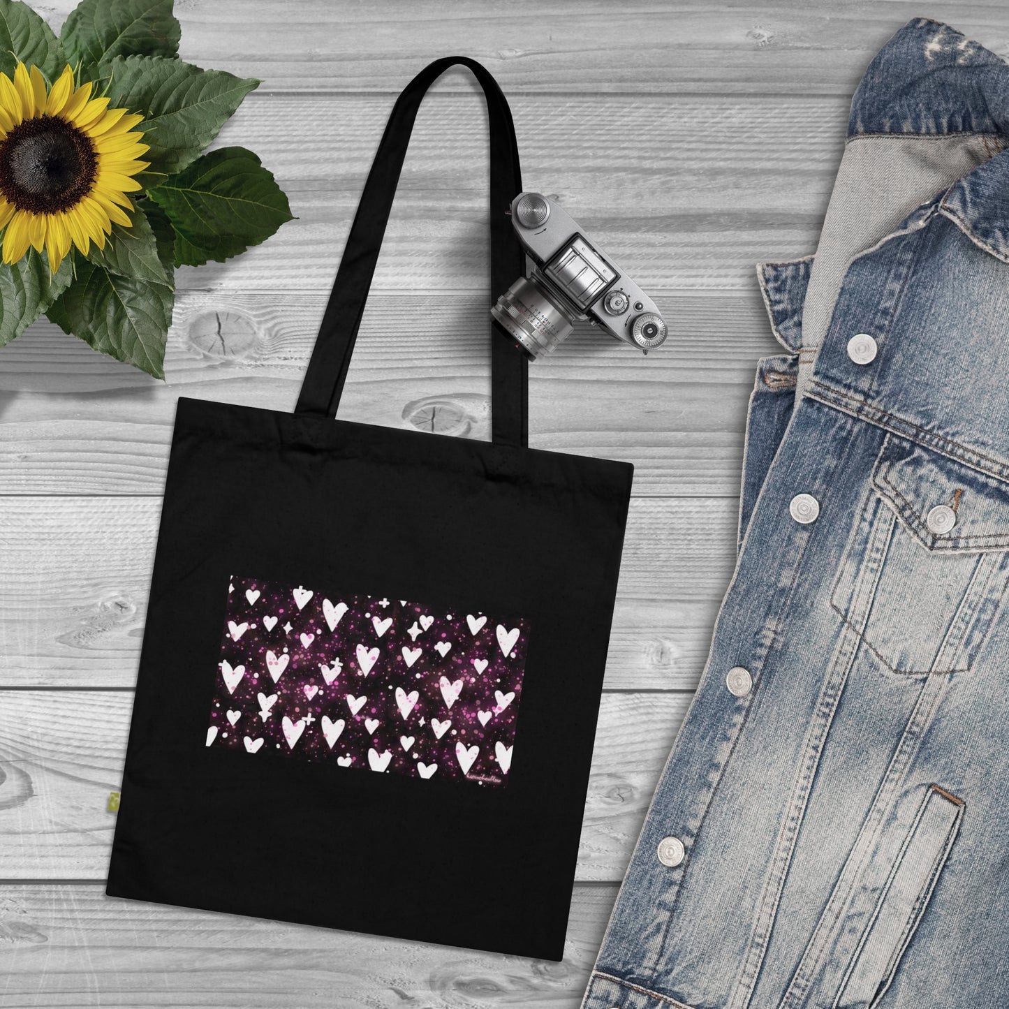 Cuty Hearts Organic Cotton Tote Bag