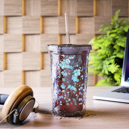 Blue BeautyFloral Suave Acrylic to Go Cup
