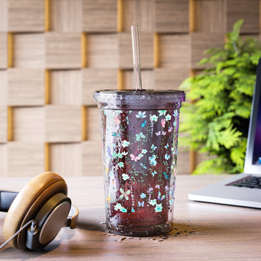 Beauty Floral Butterfly Suave Acrylic to Go Cup