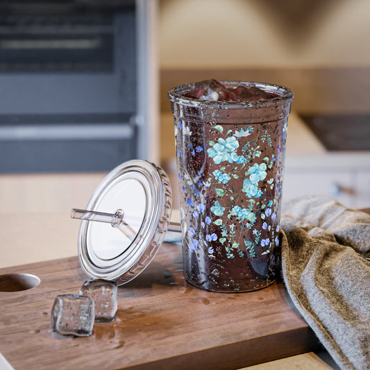 Blue BeautyFloral Suave Acrylic to Go Cup