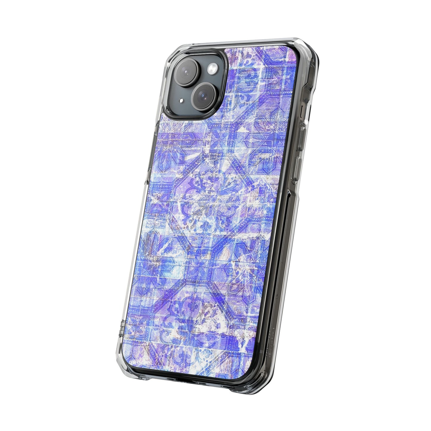 Magnetic BlueVintage Clear Impact Case
