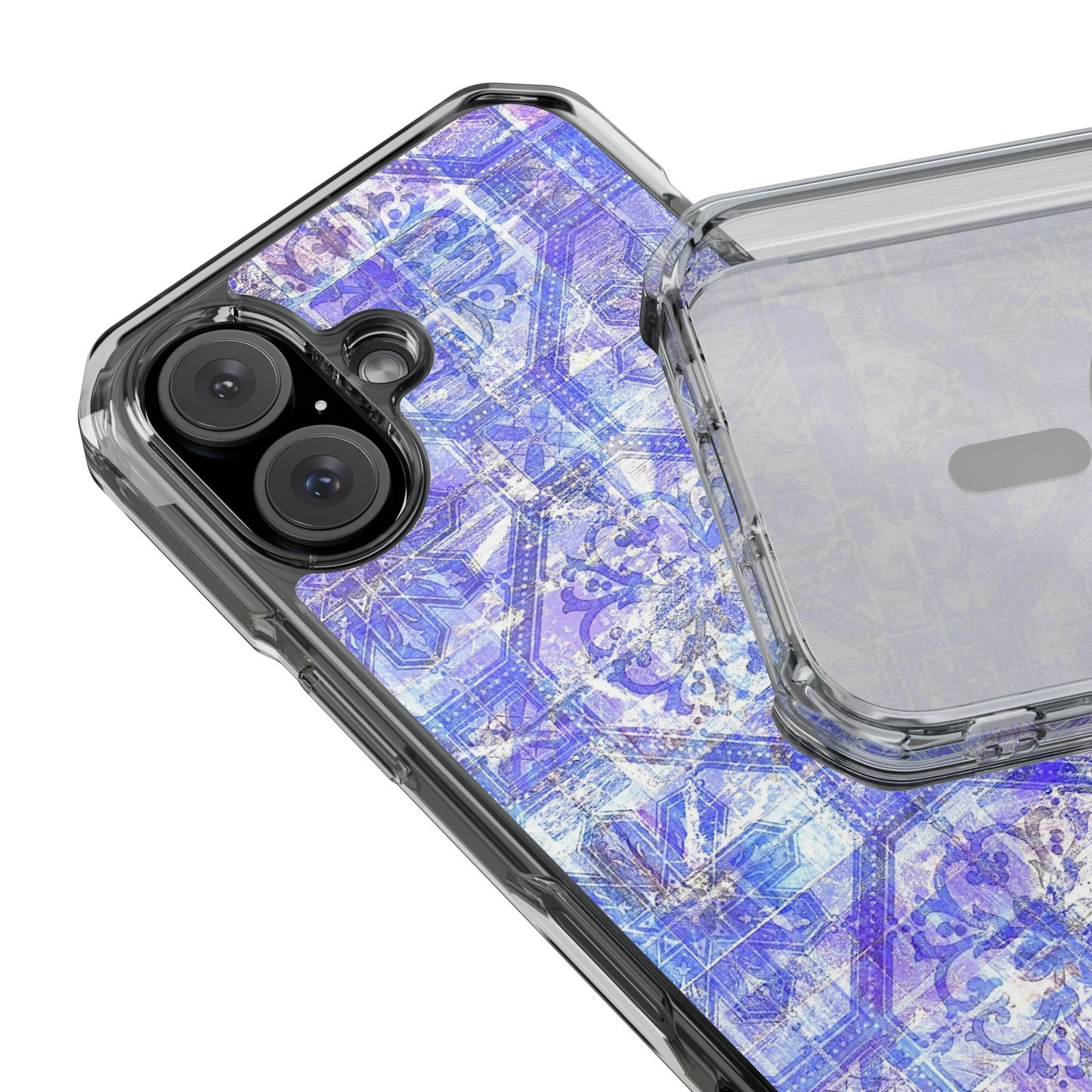 Magnetic BlueVintage Clear Impact Case