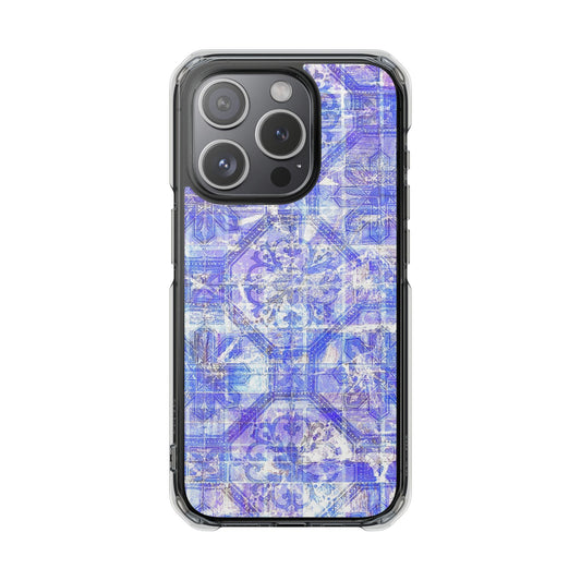 Magnetic BlueVintage Clear Impact Case