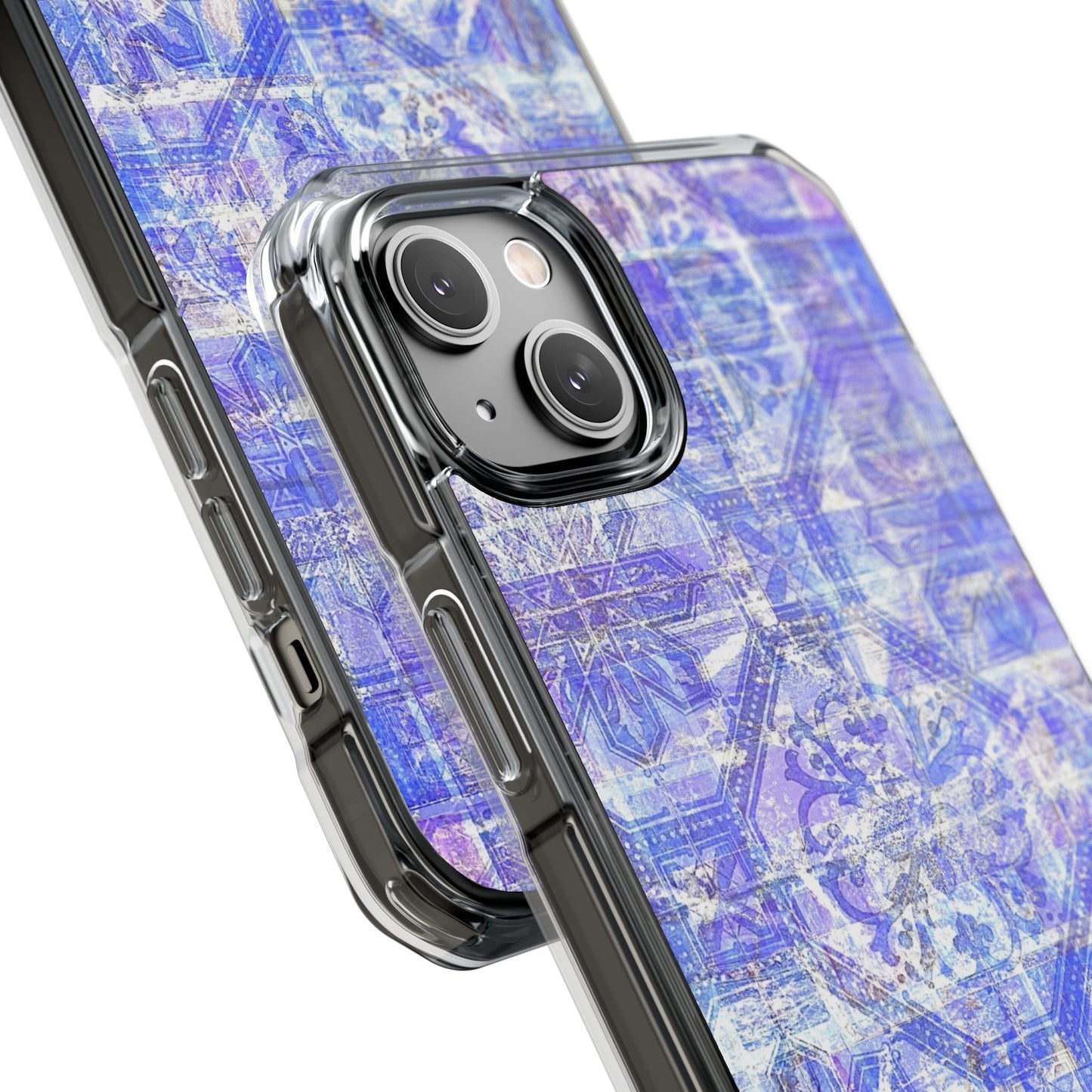 Magnetic BlueVintage Clear Impact Case