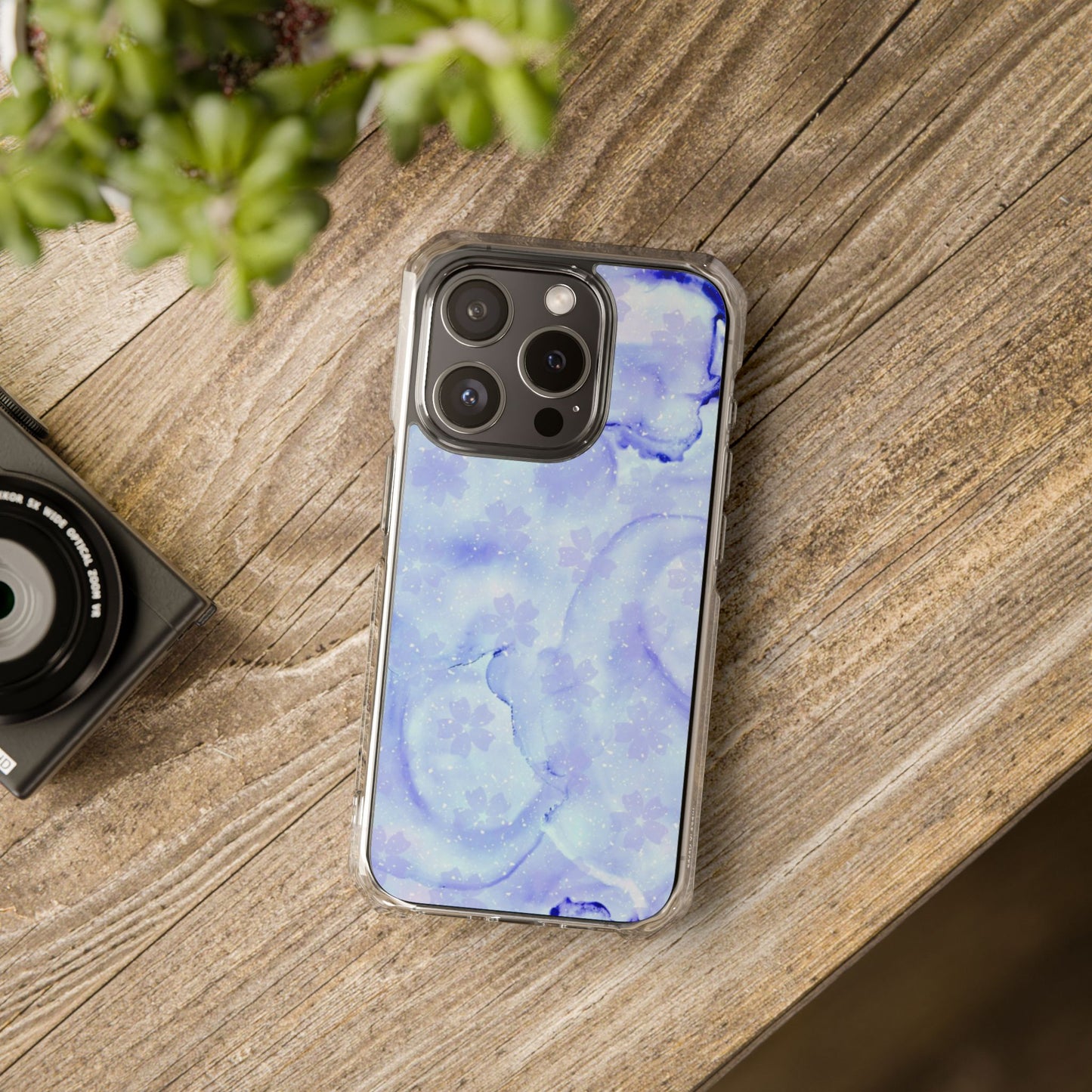 Lavendel Artsy Petal Bloom Magnetic Clear Impact Case