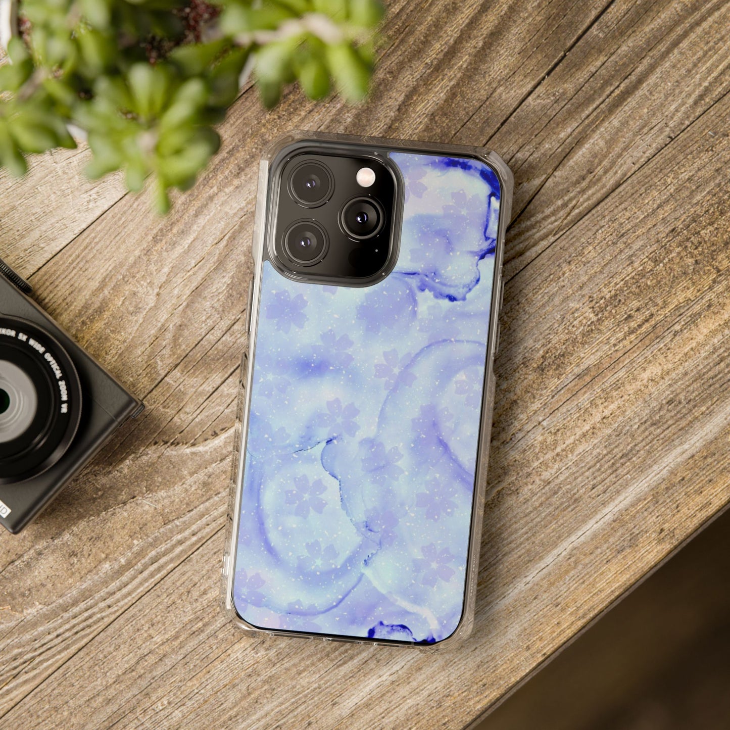 Lavendel Artsy Petal Bloom Magnetic Clear Impact Case