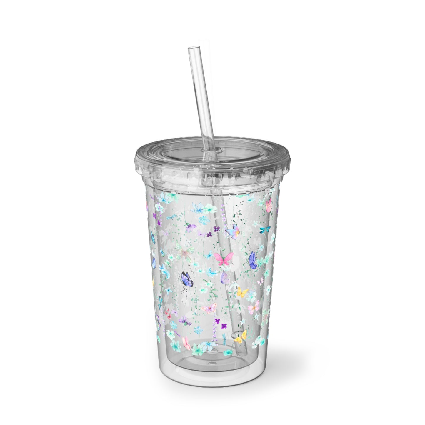 Beauty Floral Butterfly Suave Acrylic to Go Cup
