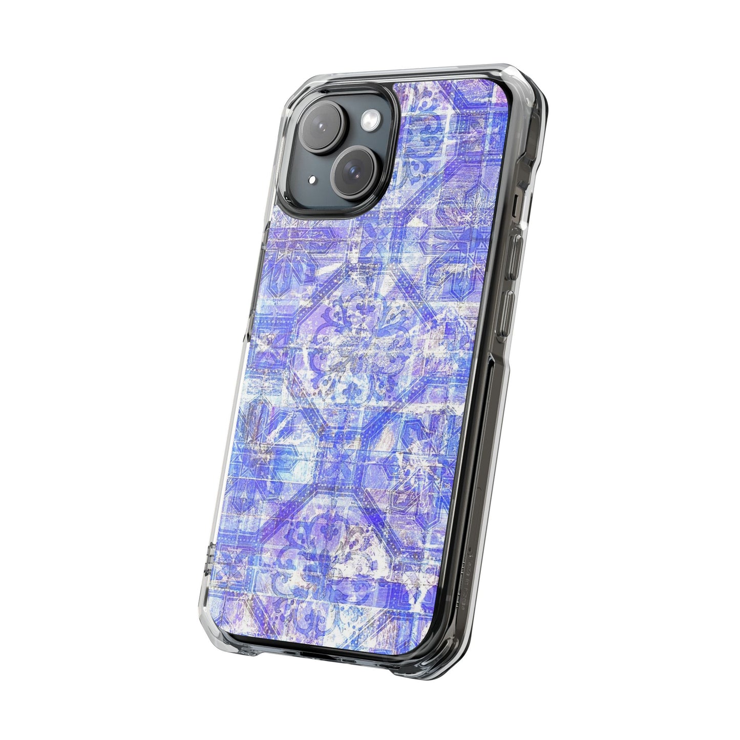 Magnetic BlueVintage Clear Impact Case