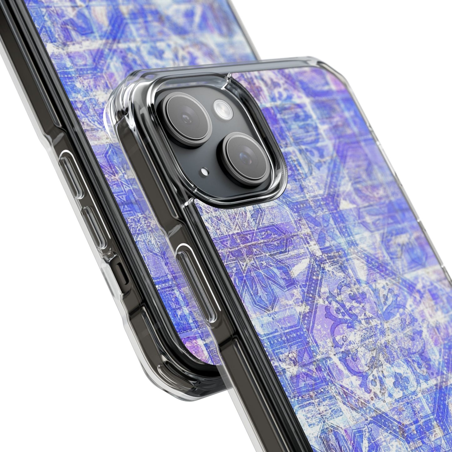 Magnetic BlueVintage Clear Impact Case