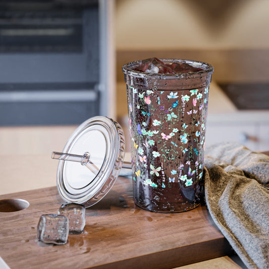 Beauty Floral Butterfly Suave Acrylic to Go Cup