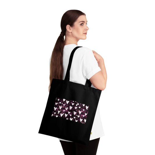 Cuty Hearts Organic Cotton Tote Bag