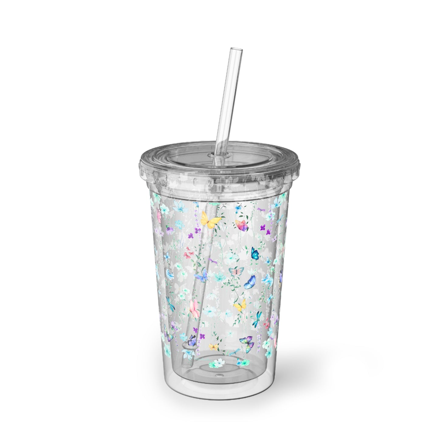 Beauty Floral Butterfly Suave Acrylic to Go Cup