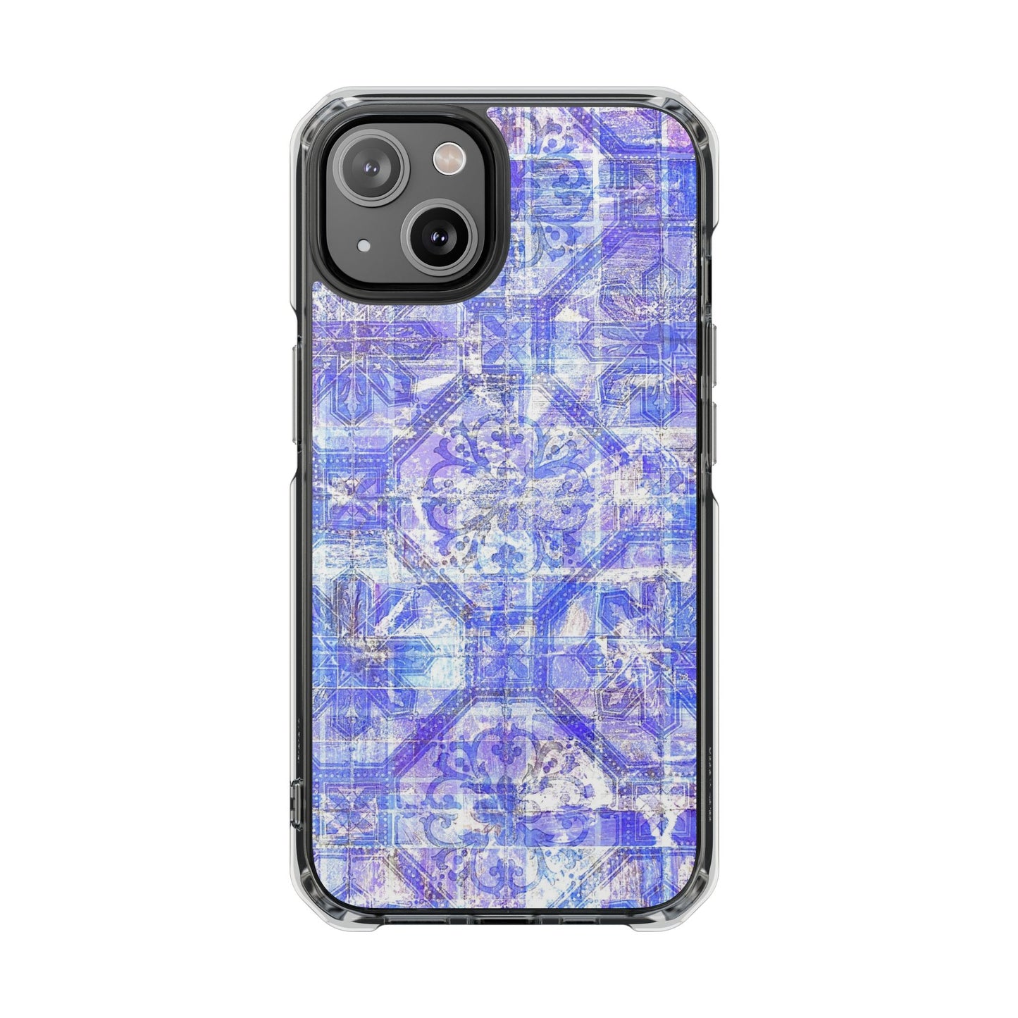 Magnetic BlueVintage Clear Impact Case
