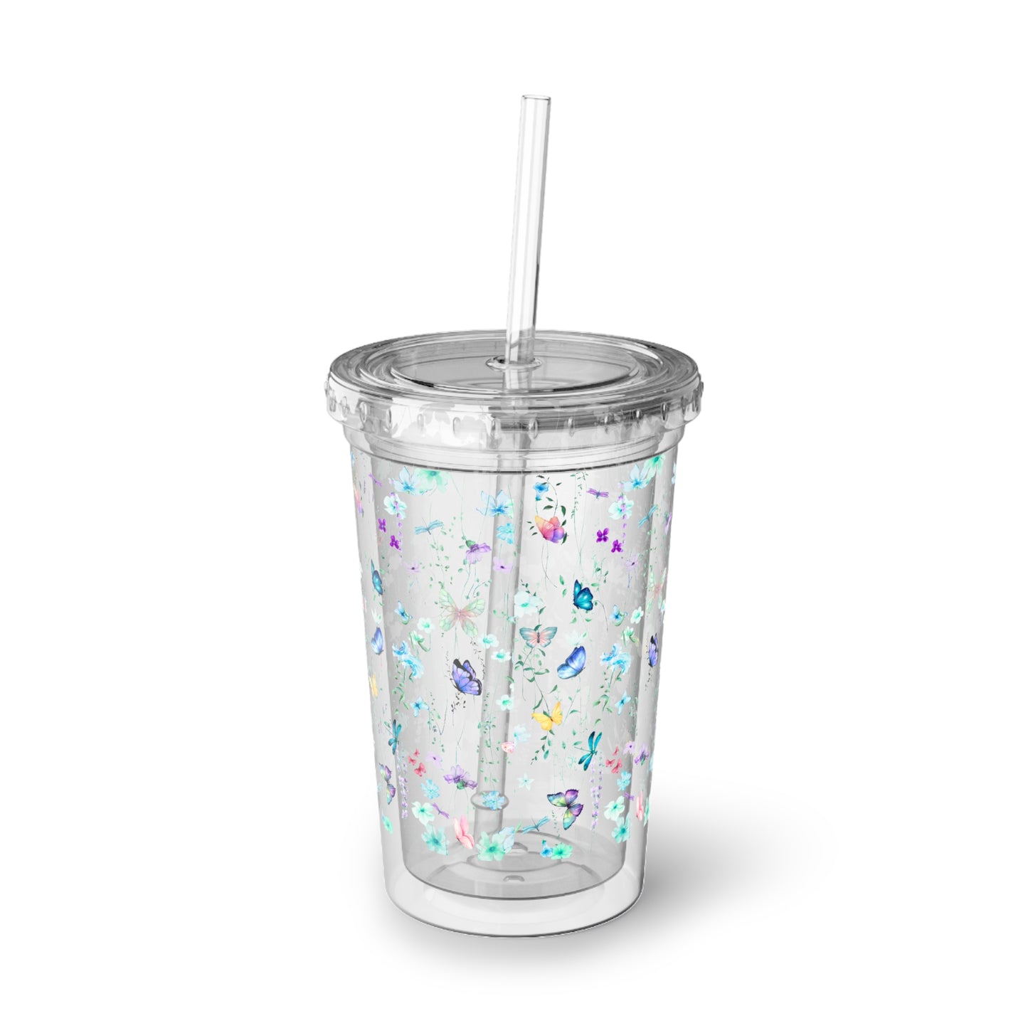 Beauty Floral Butterfly Suave Acrylic to Go Cup