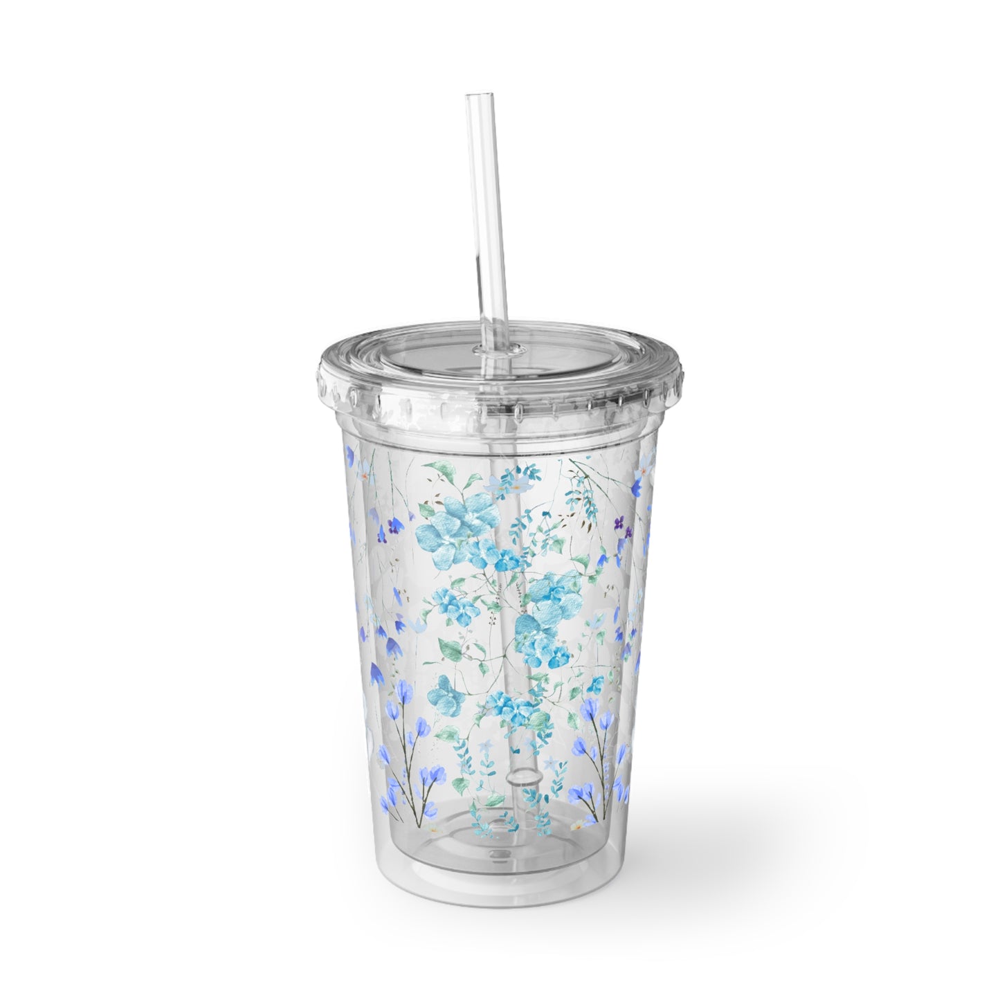 Blue BeautyFloral Suave Acrylic to Go Cup