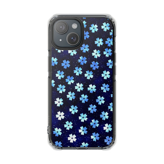 Blue Petal Sky Magnetic Clear Impact Case