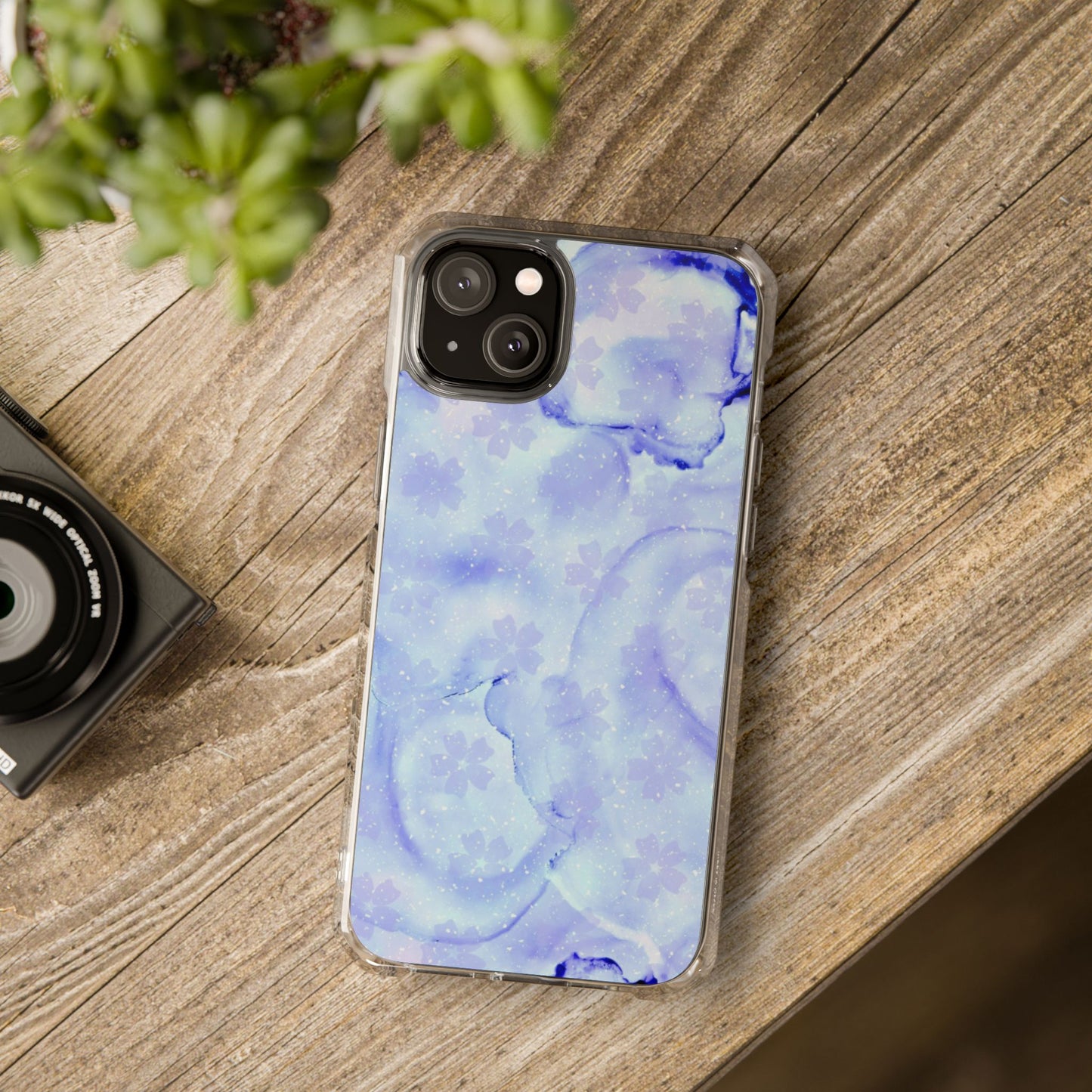Lavendel Artsy Petal Bloom Magnetic Clear Impact Case