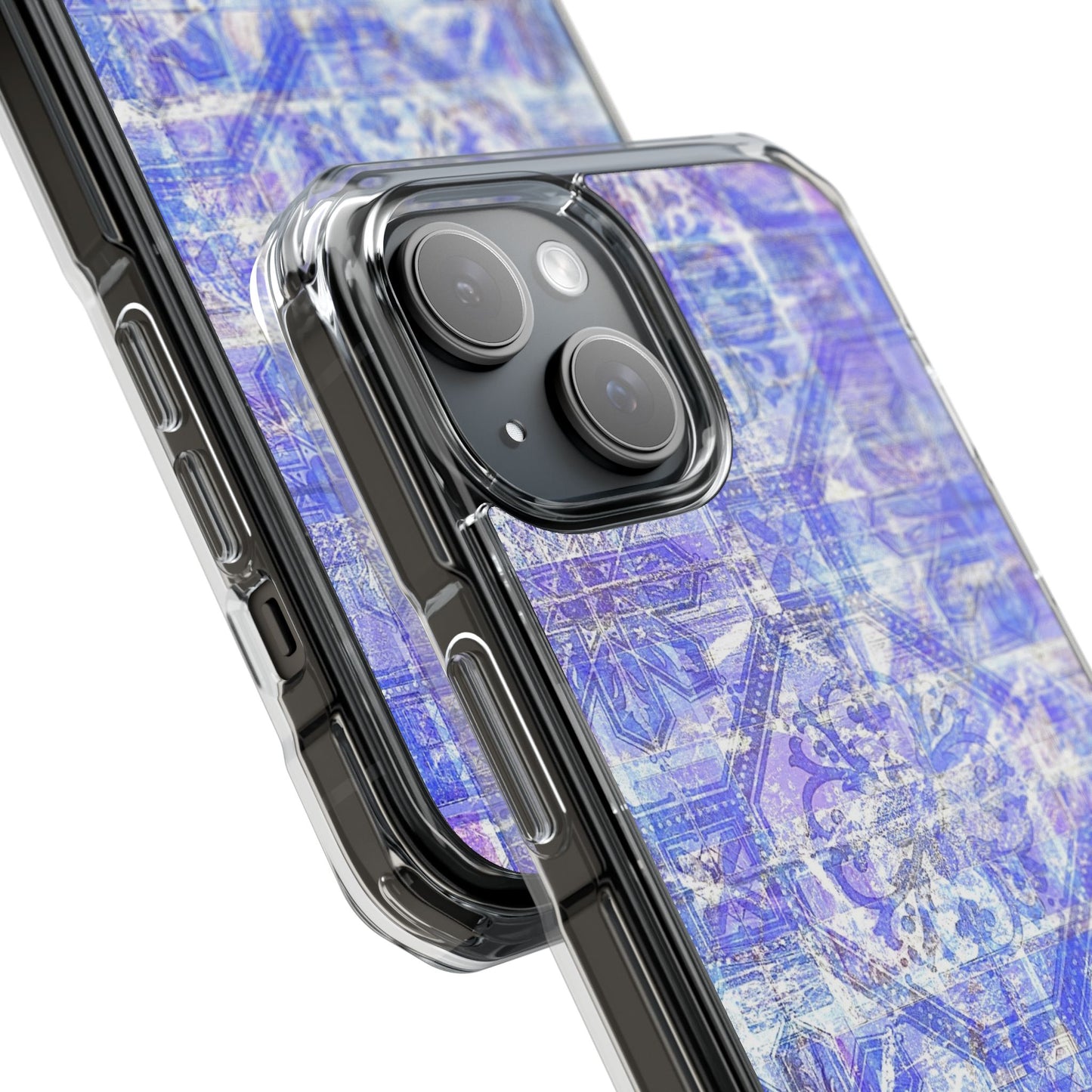 Magnetic BlueVintage Clear Impact Case