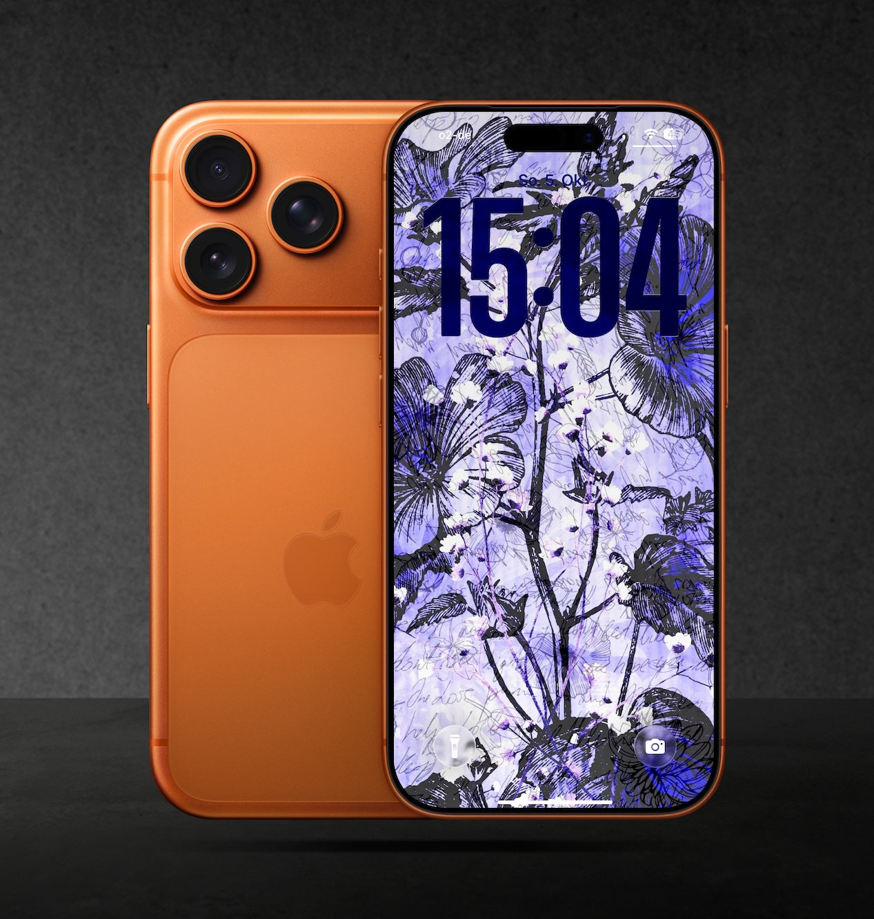 Floral Digital Lockscreen Wallpaper Phone Bundle