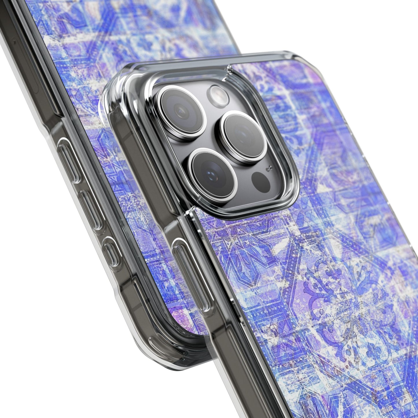 Magnetic BlueVintage Clear Impact Case