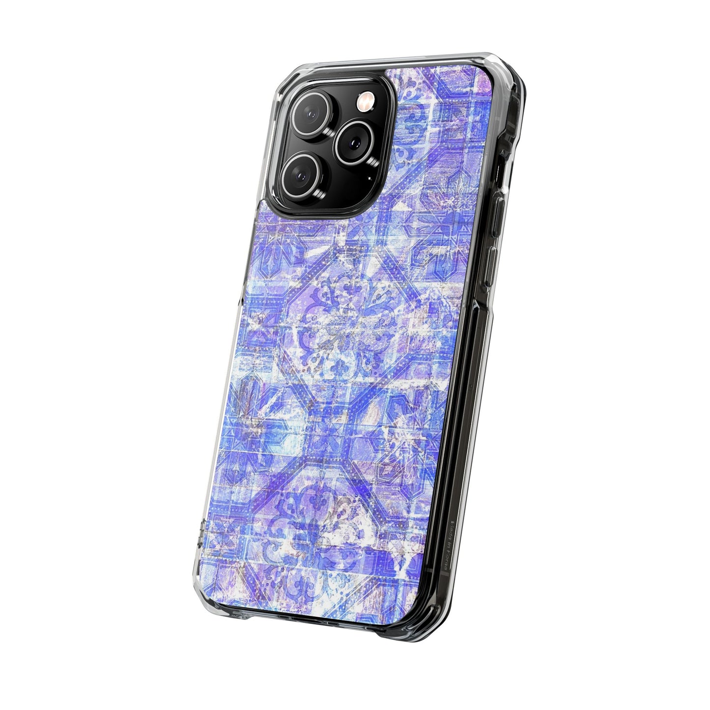 Magnetic BlueVintage Clear Impact Case