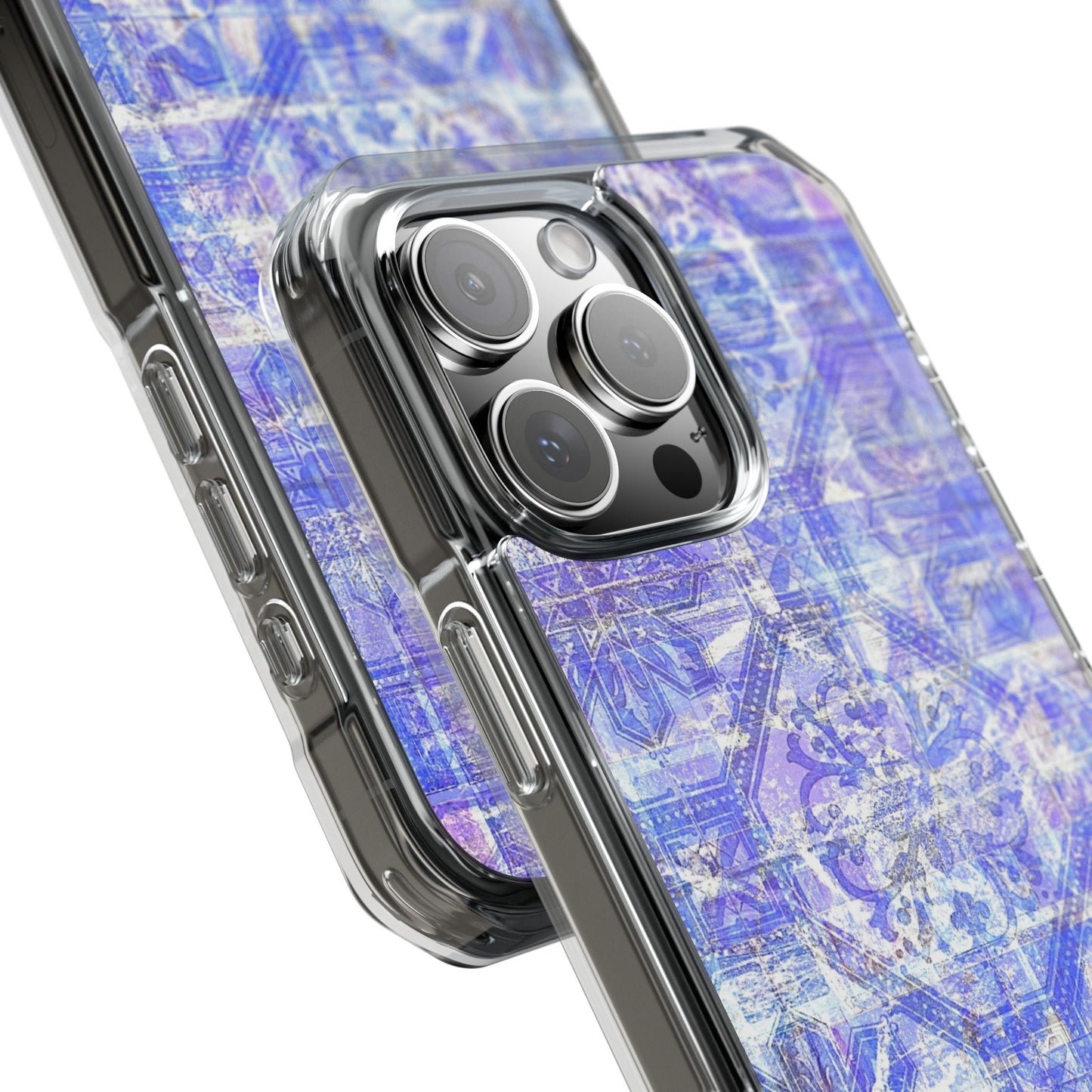 Magnetic BlueVintage Clear Impact Case