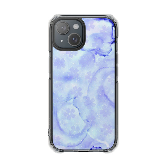 Lavendel Artsy Petal Bloom Magnetic Clear Impact Case